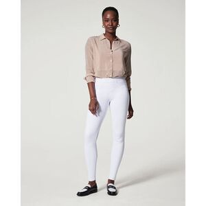 Spanx Women's Skinny Jeans Jeggings Ankle Stretch Pull On Slim White Size Medium